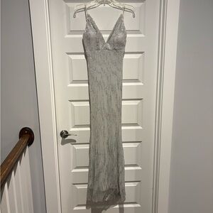Hello Molly Silver Maxi Dress